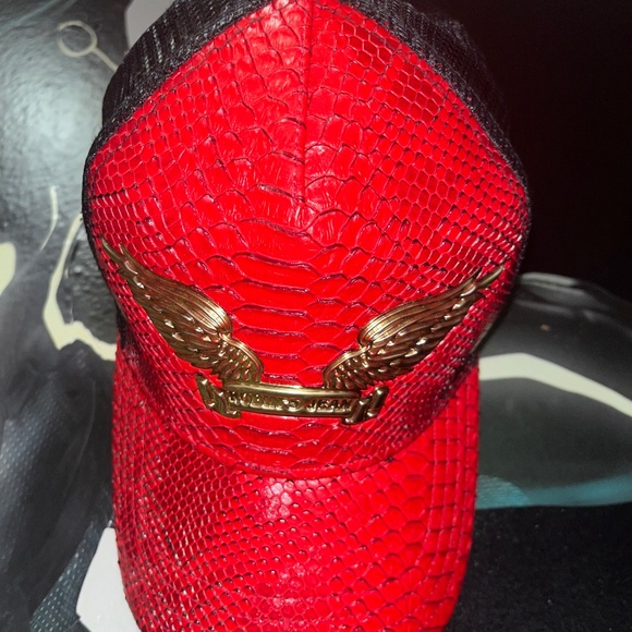 Robins Jeans Hat Gold Wings strapback - Picture 1 of 3